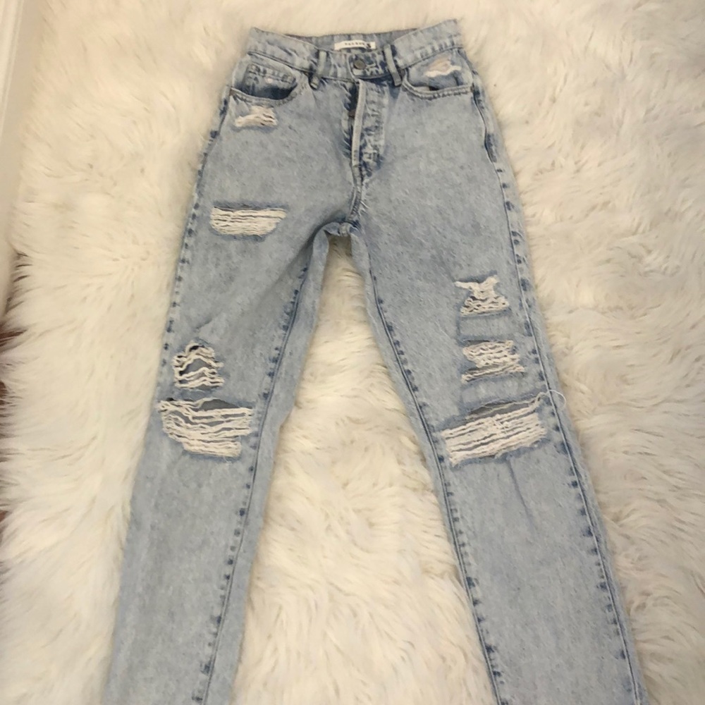 Pacsun Light Wash High Rise Straight Jeans